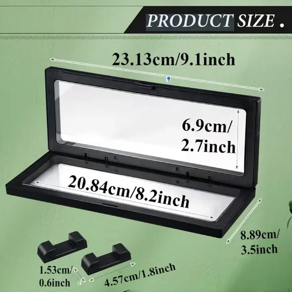 NWOT -  Set of 4 Stylish 3D Floating Jewelry Display Cases Rectangular Design - Picture 3 of 4